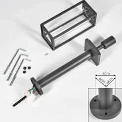 hofstein Borne lumineuse Radnor Anthracite, 1 lumière