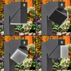 hofstein Borne lumineuse Toogong LED Anthracite, 1 lumière, Détecteur de mouvement