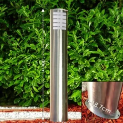 hofstein Borne lumineuse Alslev Acier inoxydable, 1 lumière