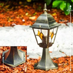 Luminaires Rustiques-hofstein Borne lumineuse Antibes Brun doré, 1 lumière