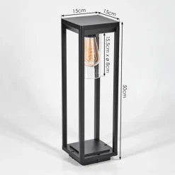 hofstein Borne lumineuse Baoshan Noir, 1 lumière