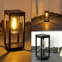 hofstein Borne lumineuse Baoshan Noir, 1 lumière