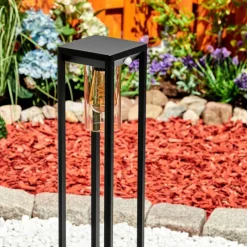 hofstein Borne lumineuse Baoshan Noir, 1 lumière, Détecteur de mouvement