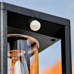 hofstein Borne lumineuse Baoshan Noir, 1 lumière, Détecteur de mouvement