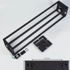 hofstein Borne lumineuse Baoshan Noir, 1 lumière, Détecteur de mouvement