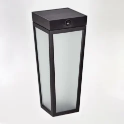 hofstein Borne lumineuse Begg LED Noir, 1 lumière, Détecteur de mouvement, Changeur de couleurs