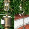 Lampes Dorées-hofstein Borne lumineuse BORKAN Brun doré, 1 lumière, Détecteur de mouvement