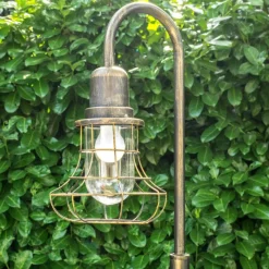 Lampes Dorées-hofstein Borne lumineuse BORKAN Brun doré, 1 lumière