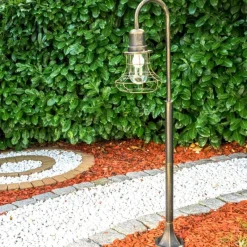 Lampes Dorées-hofstein Borne lumineuse BORKAN Brun doré, 1 lumière