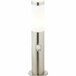 Luminaires Brilliant Borne lumineuse Brilliant Dody Argenté, 1 lumière, Détecteur de mouvement