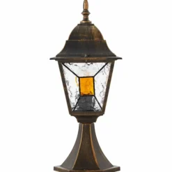 Luminaires Rustiques-Luminaires Brilliant Borne lumineuse Brilliant Janel Noir, 1 lumière