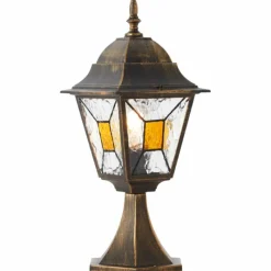 Luminaires Rustiques-Luminaires Brilliant Borne lumineuse Brilliant Janel Noir, 1 lumière