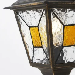 Luminaires Rustiques-Luminaires Brilliant Borne lumineuse Brilliant Janel Noir, 1 lumière