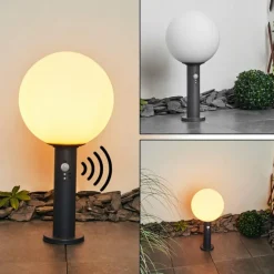 hofstein Borne lumineuse Bubodefo Anthracite, 1 lumière, Détecteur de mouvement