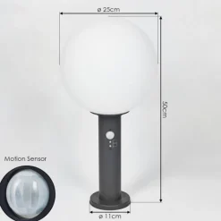 hofstein Borne lumineuse Bubodefo Anthracite, 1 lumière, Détecteur de mouvement