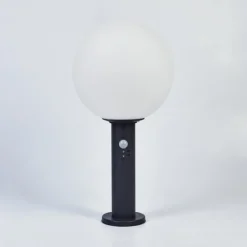 hofstein Borne lumineuse Bubodefo Anthracite, 1 lumière, Détecteur de mouvement