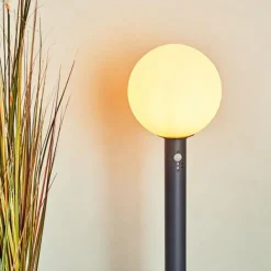 hofstein Borne lumineuse Bubodefo Anthracite, 1 lumière, Détecteur de mouvement