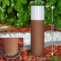 hofstein Borne lumineuse Buhrkall Rouille, 1 lumière