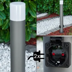 hofstein Borne lumineuse Buhrkall Anthracite, 1 lumière