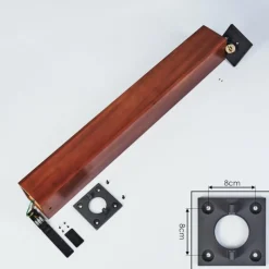 Lampes En Bois-hofstein Borne lumineuse Byremo Bois foncé, Noir, 1 lumière