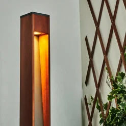 Lampes En Bois-hofstein Borne lumineuse Byremo Bois foncé, Noir, 1 lumière