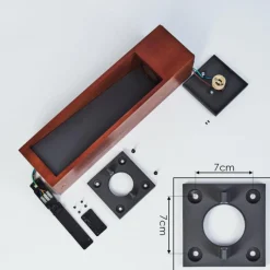 Lampes En Bois-hofstein Borne lumineuse Byremo Bois foncé, Noir, 1 lumière