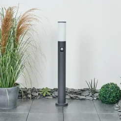 hofstein Borne lumineuse Caserta Anthracite, 1 lumière, Détecteur de mouvement