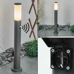 hofstein Borne lumineuse Caserta Anthracite, 1 lumière, Détecteur de mouvement