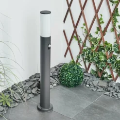 hofstein Borne lumineuse Caserta Anthracite, 1 lumière, Détecteur de mouvement