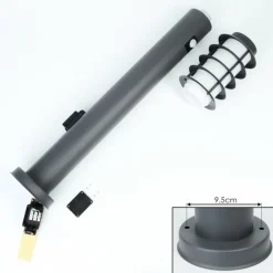 hofstein Borne lumineuse Caserta Anthracite, 1 lumière, Détecteur de mouvement