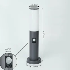 hofstein Borne lumineuse Caserta Anthracite, 1 lumière, Détecteur de mouvement