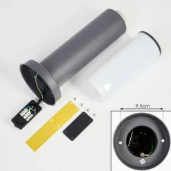 hofstein Borne lumineuse Caserta Anthracite, 1 lumière