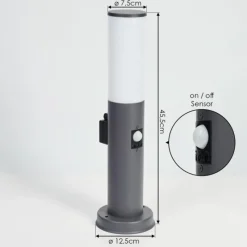 hofstein Borne lumineuse Caserta Anthracite, 1 lumière, Détecteur de mouvement