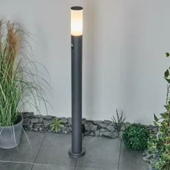 hofstein Borne lumineuse Caserta Anthracite, 1 lumière, Détecteur de mouvement