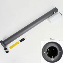 hofstein Borne lumineuse Caserta Anthracite, 1 lumière, Détecteur de mouvement