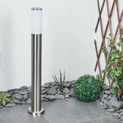 hofstein Borne lumineuse Caserta Nickel mat, Blanc, 1 lumière