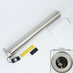 hofstein Borne lumineuse Caserta Nickel mat, Blanc, 1 lumière