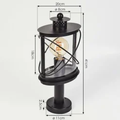 hofstein Borne lumineuse Chamesol Noir, 1 lumière