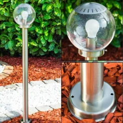 hofstein Borne lumineuse CORDOVA Acier inoxydable, 1 lumière