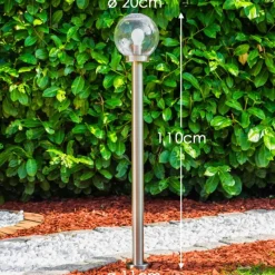 hofstein Borne lumineuse CORDOVA Acier inoxydable, 1 lumière