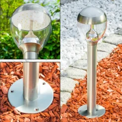 hofstein Borne lumineuse CORDOVA LED Acier inoxydable, 1 lumière