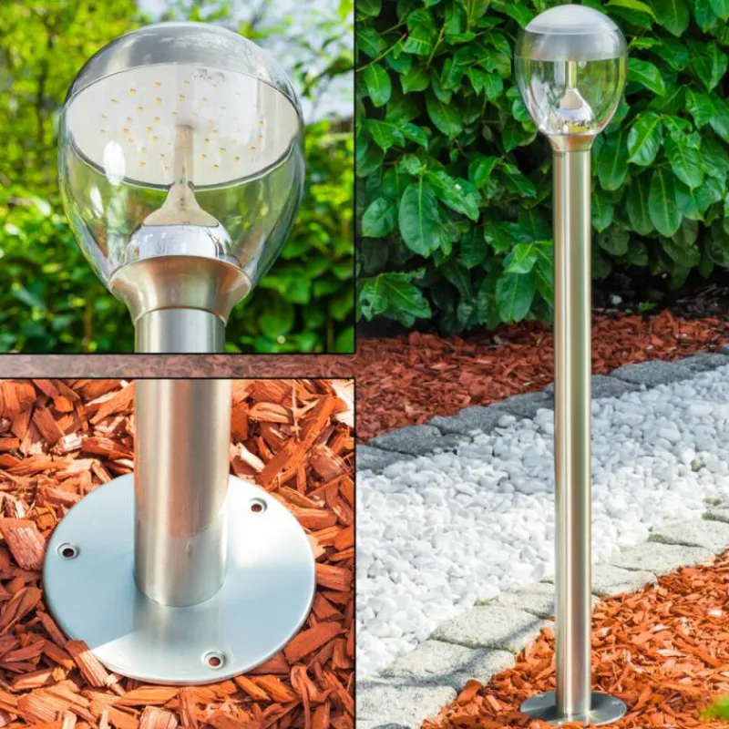 hofstein Borne lumineuse CORDOVA LED Acier inoxydable, 1 lumière