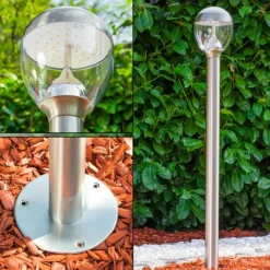 hofstein Borne lumineuse CORDOVA LED Acier inoxydable, 1 lumière