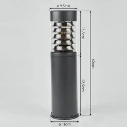 hofstein Borne lumineuse Dakar Anthracite, 1 lumière