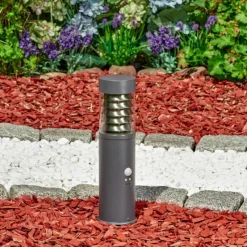 hofstein Borne lumineuse Dakar Anthracite, 1 lumière, Détecteur de mouvement