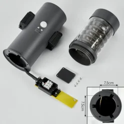 hofstein Borne lumineuse Dakar Anthracite, 1 lumière, Détecteur de mouvement