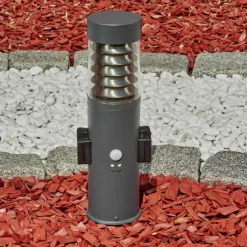 hofstein Borne lumineuse Dakar Anthracite, 1 lumière, Détecteur de mouvement