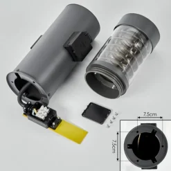 hofstein Borne lumineuse Dakar Anthracite, 1 lumière