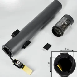 hofstein Borne lumineuse Dakar Anthracite, 1 lumière