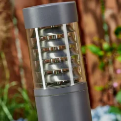 hofstein Borne lumineuse Dakar Anthracite, 1 lumière, Détecteur de mouvement